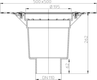 Preview: Perfektablaufkörper DN160 senkrecht mit Bitumenmanschette  HL616KH/5